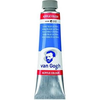 Tubo de pintura acrílica fina 40 ml Azul Cobalto Ultramar