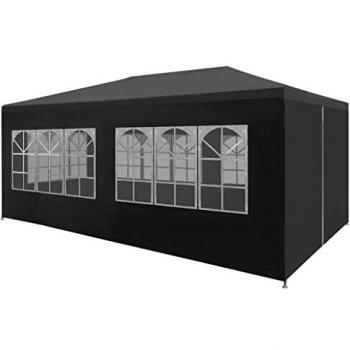 vidaXL Carpa Celebraciones 3x6 m Gris Toldo Marquesina Cenador Tienda Cubierta