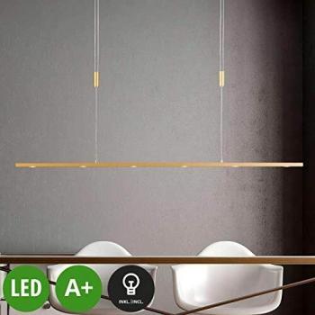 Lámpara Colgante LED Tolu, Longitud 119 cm, Latón