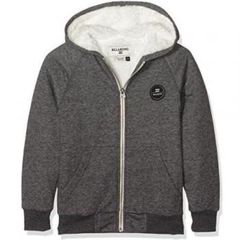 Billabong All Day Sherpa-Sudadera con capucha y cremallera para niño Dark Grey Heather FR: 16 años
