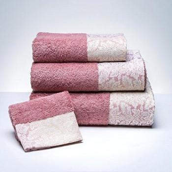 Sancarlos - Toalla de baño ashley rosa rosa - cenefa jacquard. - Densidad 500 g. - Rizo 100% algodón.