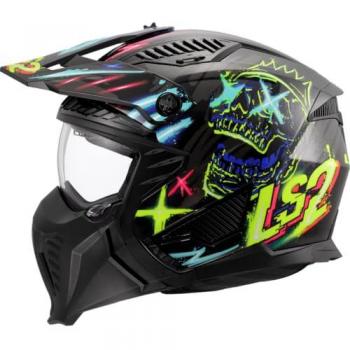 Casco Moto Jet LS2 OF606 Drifter Rayz Negro Azul M