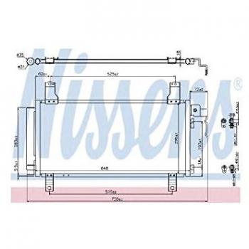 Condensador de aire acondicionado NISSENS 94792, sistema de aire acondicionado, alta eficiencia, diseño optimizado para una mejor refrigeración, fabricado con materiales de calidad para mayor durabilidad y rendimiento