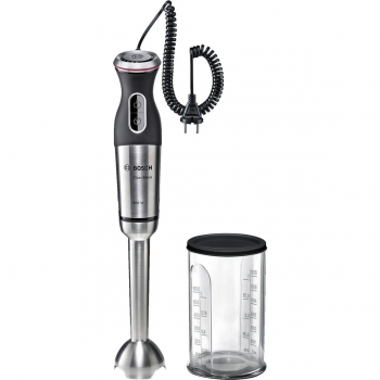Batidora de Mano Bosch MSM88110 con Potencia de 800W, Selector de Velocidad en 12 Posiciones, Pulsador Turbo y Pie Desmontable Incluye Vaso Mezclador Graduado