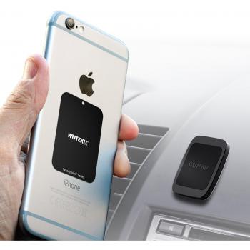 Wuteku teléfono celular magnética de soporte del kit para el coche | Funciona en todos los vehículos, teléfonos y tabletas | Mejor tablero de instrumentos plana Monte | X iPhone 8 7 y Galaxy S9 S8