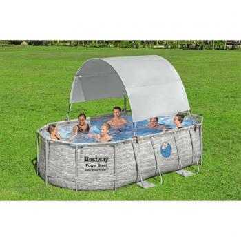 Toldo para piscina desmontable Bestway blanco