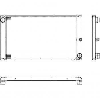 Radiador de motor HELLA 8MK 376 727-661, refrigeración eficiente y alta calidad
