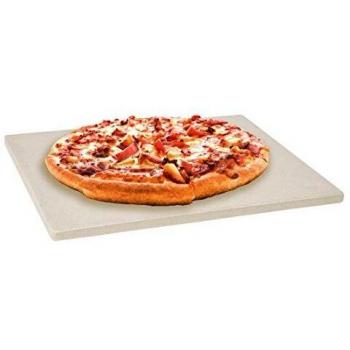 LEVIVO Piedra para pizza para horno y grill de cordierita resistente al calor, para hornear pizza, tarta flambeada, pan y más, ideal para el hogar 30 x 38 x 1,5 cm