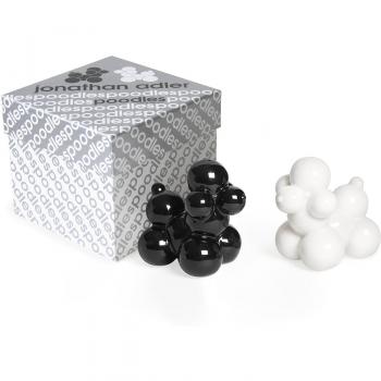 Jonathan Adler Perros salero y pimentero, Porcelana, Negro/Blanco