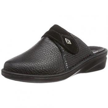 Florett Vanessa - Zuecos de cuero mujer, color negro, talla 41