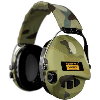 Sordin Supreme Pro X Active Noise-Canceling Headset with LED, Camo Design