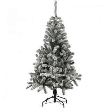 ?rbol de Navidad Nevado Alaska con Pie de Metal de 210 cm - Guirma