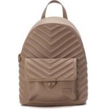 Mochila Mujer Piel Vegana Xti 184174 Beige con Detalles en Relieve