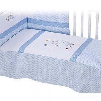 Bolín Bolón Tito - Edredón para cuna, 60 x 120 cm, color azul