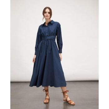 Vestido camisero de popelina Motivi