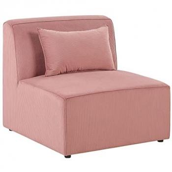 Sillón Modular de Pana Rosa Melocotón Moderno 1 Plaza Lemvig