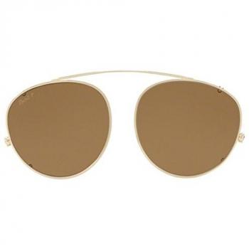 Persol - PO 7092V, Geométrico, metal, hombre, GOLD/DARK BROWN CLIP-ON