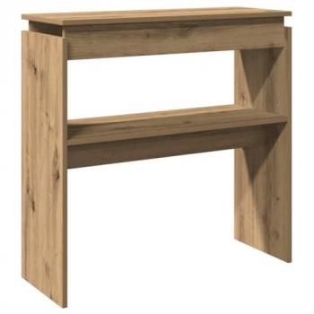 Mesa consola de madera de ingeniería roble artesanal 80x30x80 cm