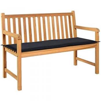Anthracite Garden Bench Cushion 120x50x3 cm Oxford Fabric