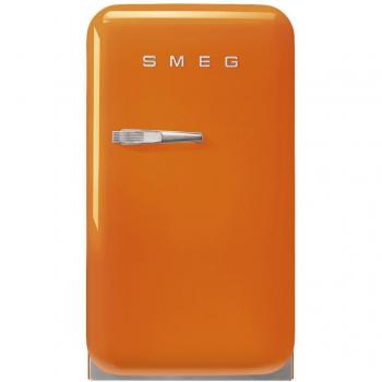 Frigorífico de una puerta Smeg FAB5ROR5, Libre Instalación, 0.74 metros, Apertura Derecha, Sistema de Enfriamiento Cíclico, Color Naranja