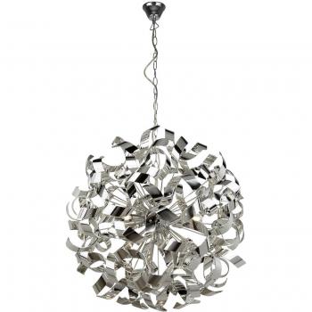 Colgante Rizos Acero Cromado 6 bombillas 60cm