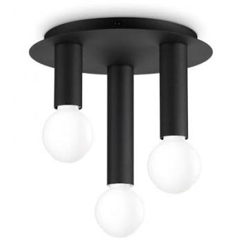 Downlight de superficie Petit 3 luces negro E27 42W IP20 Ideal Lux