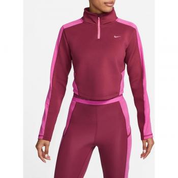Nike Sudadera Dri-FIT de mujer y sujetador deportivo rosa (L)