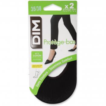 Dim Protège Bas Coton, Calcetines para mujer, Negro, 35/38