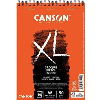 Bloc de Dibujo Canson XL Croquis A5 Microperforado 60 Hojas Grano Fino 90g/m² C200787220
