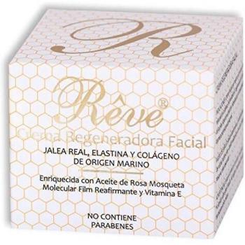 REVE Regeneradora Jalea Real con Elastina y Colágeno Marino - Hombre y Mujer, Día y Noche - Cosmética Natural Sin Parabenes - para Todo Tipo de Pieles, Crema, 55 Mililitro