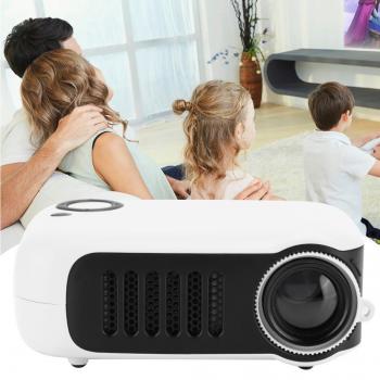 Mini proyector portátil doméstico 320x240 con pantalla LCD de 2 pulgadas (100-240V) enchufe US/EU/AU