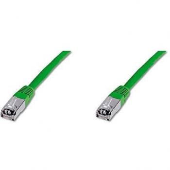 Digitus - Cable de red (cat. 5e, 5 m, apantallamiento SF-UTP, cobre y revestimiento de PVC, color verde