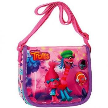 Trolls Friends Bolso Bandolera, 17 cm, 1.02 litros, Rosa