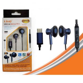 Auriculares Estéreo In-Ear Tipo C con Control de Volumen y Micrófono SM9809