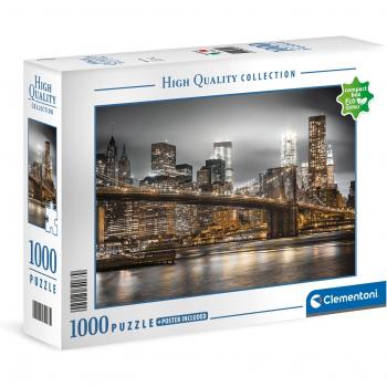 Puzzle 1000 piezas Skyline de Nueva York de Clementoni, fabricado en Italia