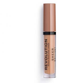 Revolution - Brillo de Labios Sheer Lip - 119 Hustle, maquillaje vegano, brillo labial, 3.5 ml