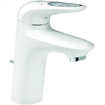 Grohe Eurostyle - Grifo de lavabo 1/2 Tamaño S, color cromo / moon white