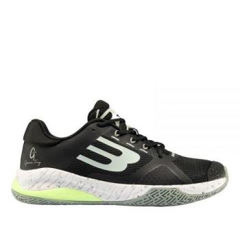 Bullpadel Elite 24v Negro - Zapatillas de pádel, diseño negro, tecnología de amortiguación avanzada, suela de goma antideslizante, material transpirable, soporte lateral reforzado
