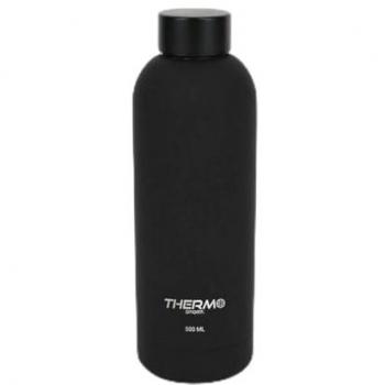Botella Térmica Soft Touch Negra 500 ml (Paquete de 6 Unidades)