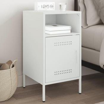 Mesita de noche acero laminado en frío 36x39x68 cm Negro, Rosa, Antracita y Blanco - Mesitas de noche para habitación, dormitorio, salón y estudio, mesa auxiliar