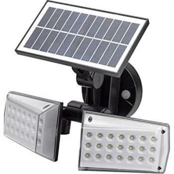 MAURER Aplique Solar Led Doble con Sensor De Movimiento/Crepuscular 450 Lumenes. Protección Ip65