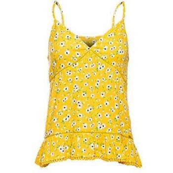 Camisa Sin Mangas de Encaje Floral Amarilla para Mujer Superdry 2XS