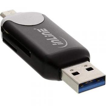 InLine USB OTG con lector USB 3,0 y micro - USB 2,0 interfaz Dual - para SDXC y Micro SDXC, 66779C