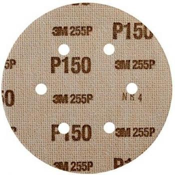 3M Hookit Disco Soporte de Papel 255P, 150 mm, Con 6 Agujeros