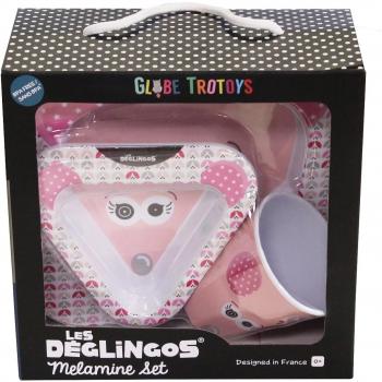 Déglingos Coquelicos - Set de vajillasLa Ratita, 3 piezas