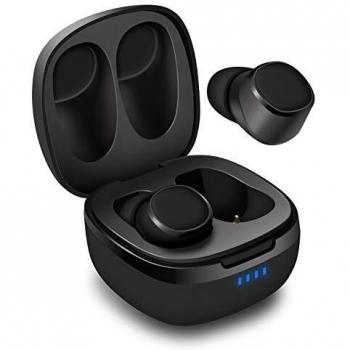 Auriculares Inalámbricos Bluetooth 5.0 Sonido Estéreo - August EP800 - True Wireless Earbuds con Dual Micrófonos IPX6 Impermeable Mini Twins In-Ear Auriculares - 550mAh Caja de Carga Portátil