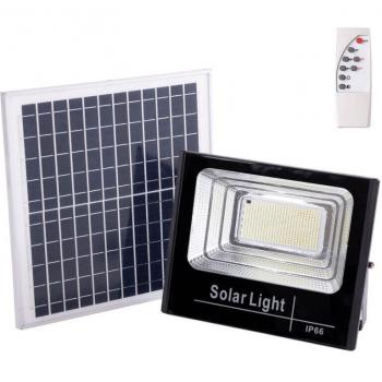 Proyector LED Solar 150W 4000K con Panel de 6V/15W y Batería de 3,2V/10000mAh con Control Remoto