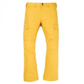Burton Pantalones Cargo 2L Regular Fit para hombre, color amarillo, talla L, tipo pantalón largo de esquí y nieve