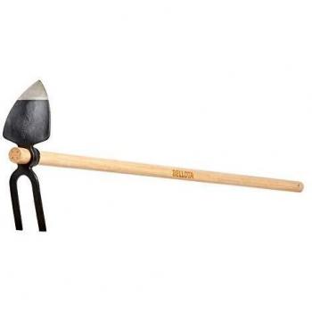 Bellota 229ACM1200 29ACM1200-Azadilla con Mango de Doble Uso para labores de jardinería, Negro/Gris/Marrón