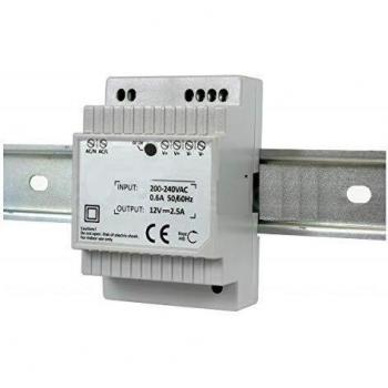 Fuente de alimentación DIN 30W 12V 2.5A para rieles
